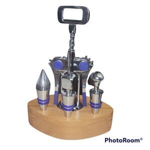 4 Piece Corkscrew Wine  Stopper Set